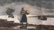 Winslow Homer Inside the Bay,Cullercoats (mk44) oil painting artist